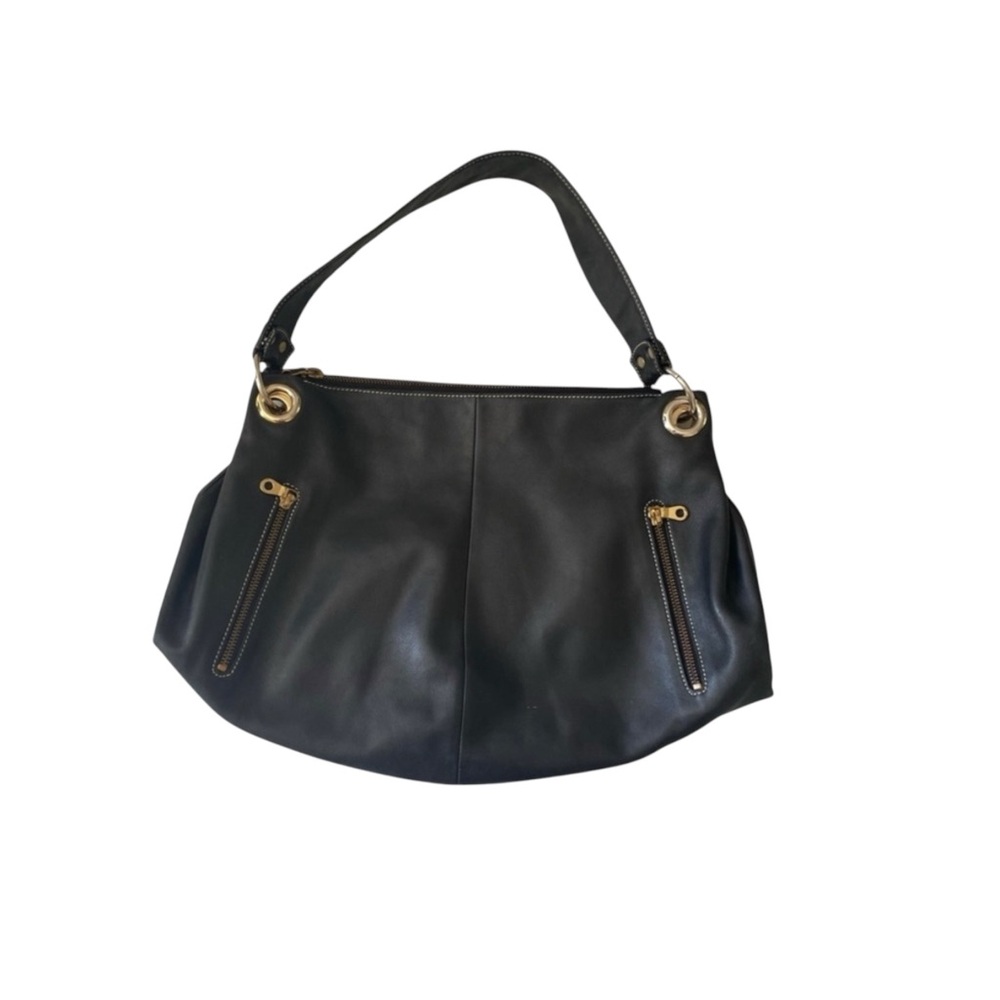 🚨FINAL SALE🚨 Black Co-Lab Genuine Leather Hobo Shoulder Bag